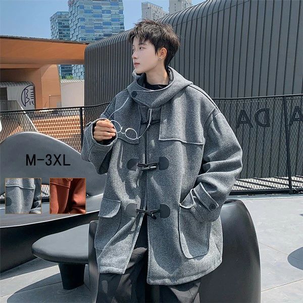 ダッフルコート メンズ スクールコート オーバーサイズ ダッフル コート アウター 通学 通勤 旅行 スト..