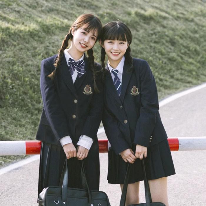 女子高生 女の子スーツ 上下セット 卒業式 入学式 ブレザー スクール制服 スーツジャケット 長袖 ネイビー 女子高校生 制服 学生服 学生服 大きいサイズ スクール 文化祭 入学式 卒業式 高校生 入学 学生服 学生
