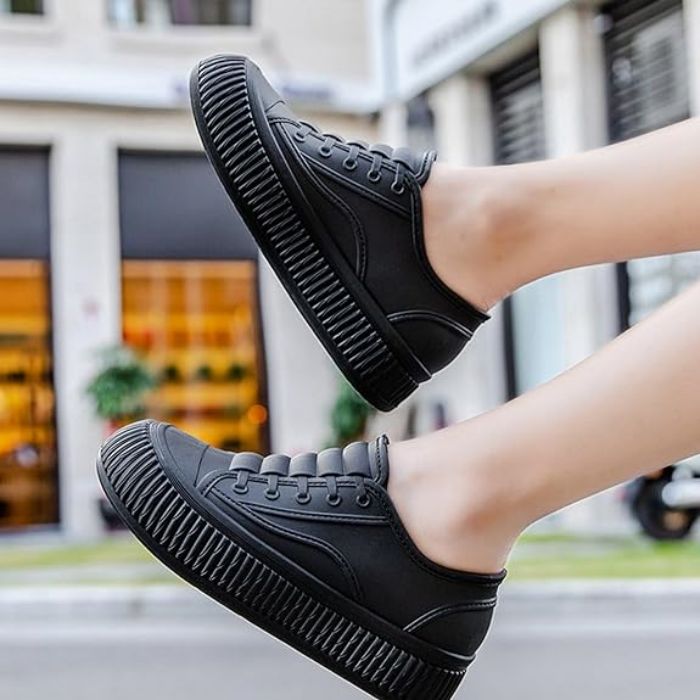 防水シューズ レインシューズ スニーカー レディース 5CMヒール厚底 人気ファション スリッポンローカット滑り止め 晴雨兼用生活防水 防水加工大雨 梅雨 お出かけレインブーツ春夏秋カジュアル 女性通学無地 晴れ兼