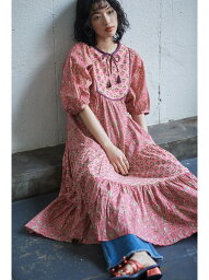 フラワープリントワンピース ROSE BUD ローズバッド ワンピース・ドレス ワンピース ピンク ブルー【先行予約】*【送料無料】[Rakuten Fashion]
