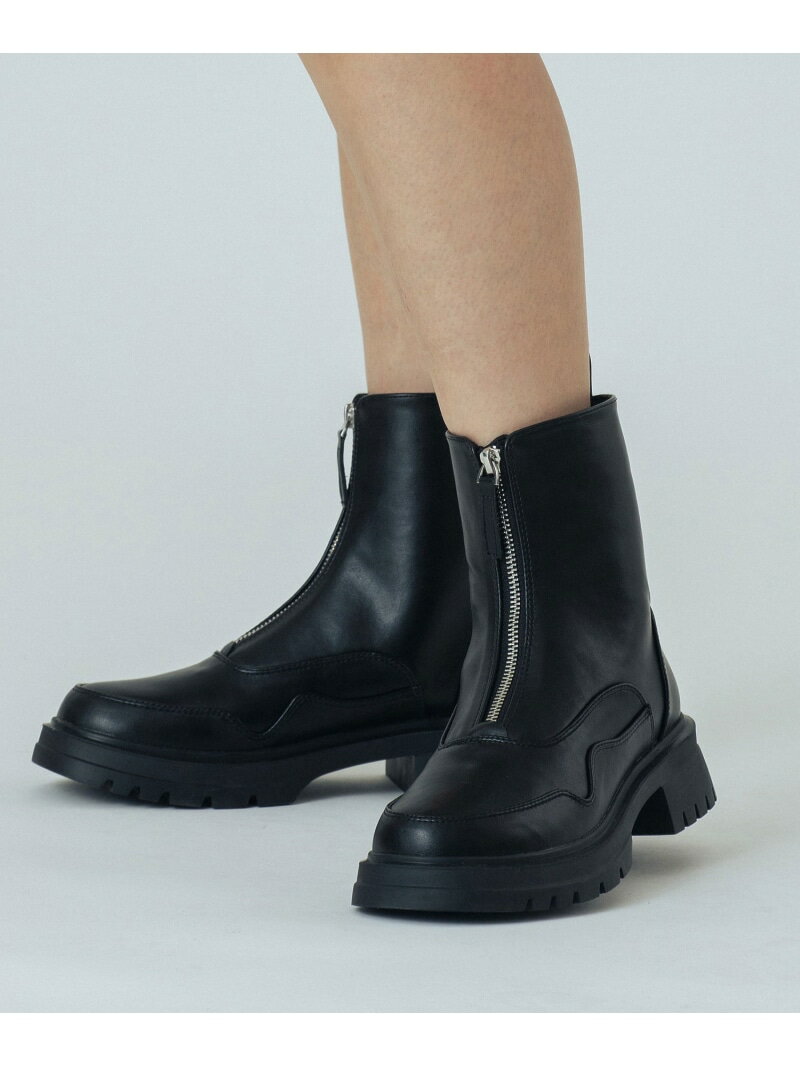 ZIP-UP BOOTS ROSE BUD ローズバッド シューズ・靴 ブーツ ブラック【送料無料】[Rakuten Fashion]