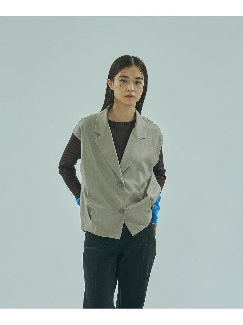 TAILORED TUCK VEST ROSE BUD ローズバッド ジャケット・アウター その他のジャケット・アウター ブラウン