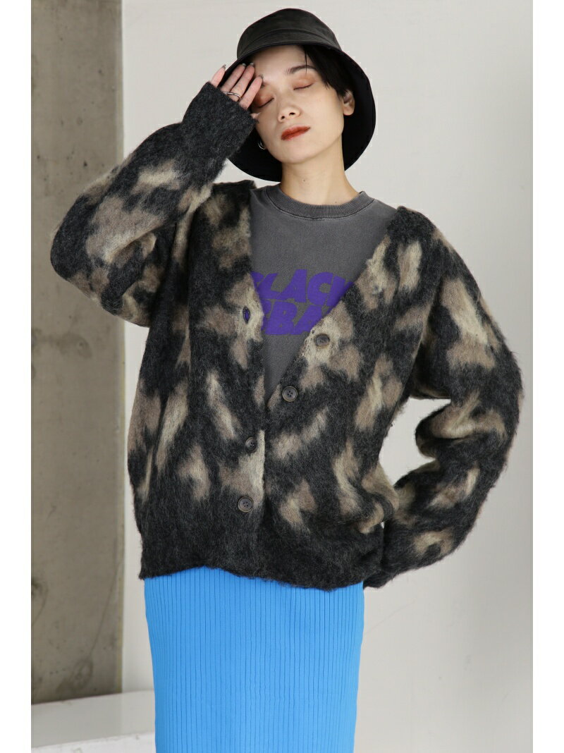 【SALE／10%OFF】＜ベージュWEB限定カラー＞レオパード柄カーディガン ROSE BUD ローズバッド トップス カーディガン ブラック ベージュ ピンク【RBA_E】【送料無料】[Rakuten Fashion]のサムネイル