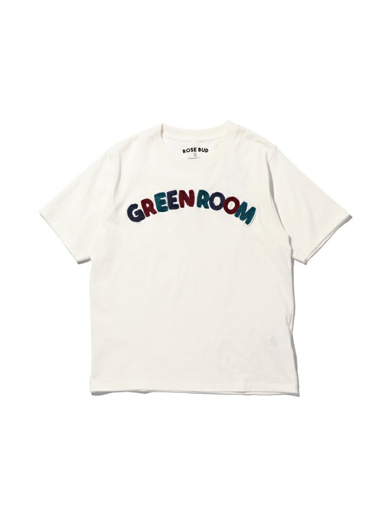 【SALE／30%OFF】GREEN ROOMロゴ刺繍半袖Tシャツ ROSE BUD ローズバッド トップス カットソー・Tシャツ ホワイト【RBA_E】[Rakuten Fashion]