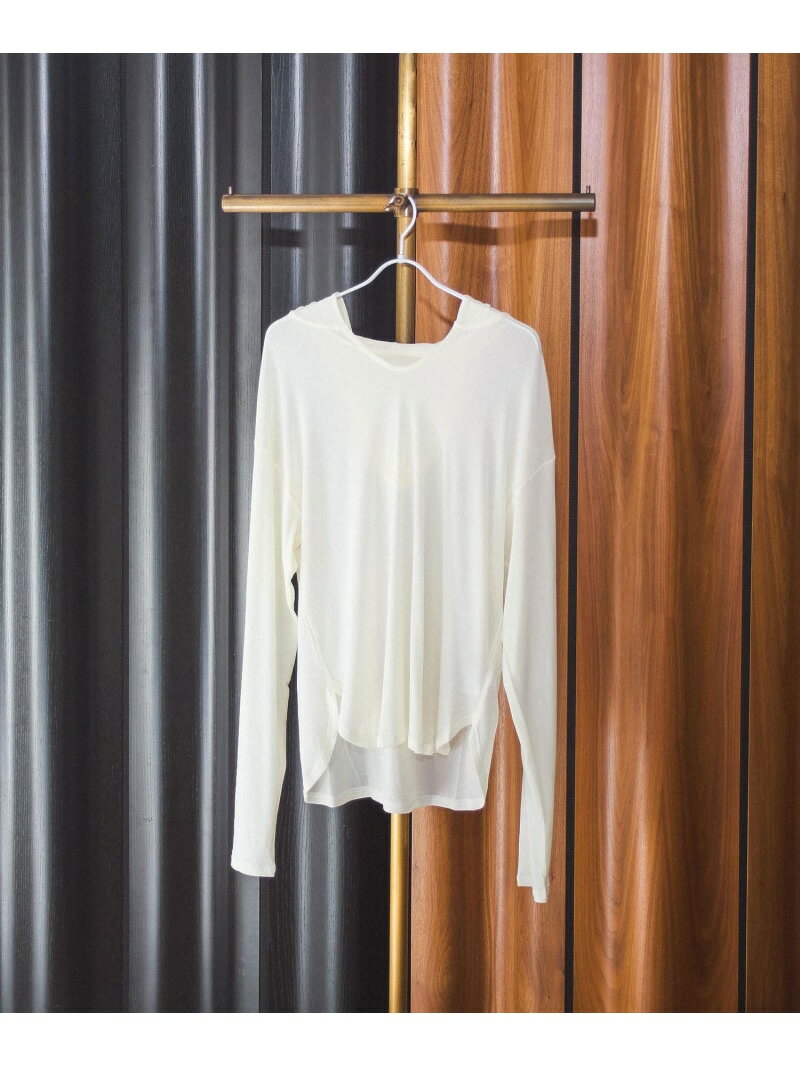 CHIGNON sheer hoodie PO ROSE BUD ローズバッド トップス カットソー・Tシャツ ホワイト ブラウン ブラック