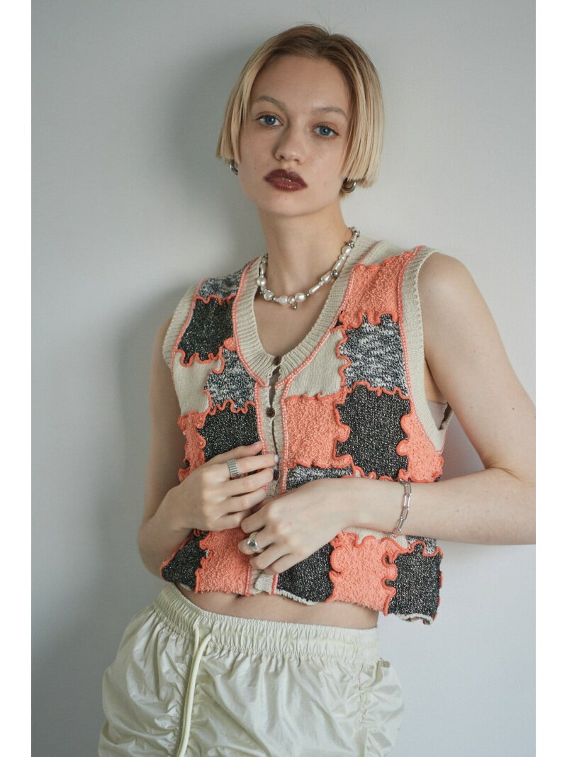 ＜WEBメディア掲載＞ブロッキングニットベスト ROSE BUD ローズバッド トップス ニット オレンジ ブルー【送料無料】[Rakuten Fashion]のサムネイル