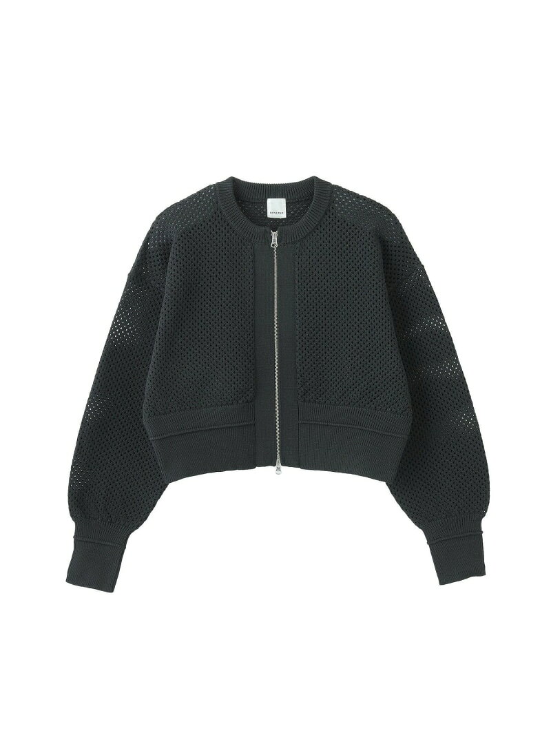 【SALE／55%OFF】2WAYメッシュZIPカーデ ROSE BUD ローズバッド トップス ニット ブラック パープル【RBA_E】【送料無料】[Rakuten Fashion] rosebud-10033356 ROSE BUD/ローズバッド サンプル画像3