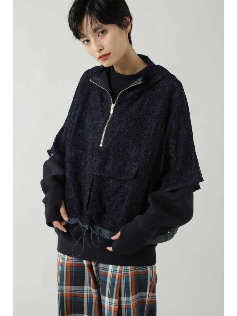 [Rakuten Fashion]【SALE／40%OFF】ハーフジップレイヤードトップス ROSE BUD ローズバッド カットソー Tシャツ ネイビー ホワイト【RBA_E】【送料無料】