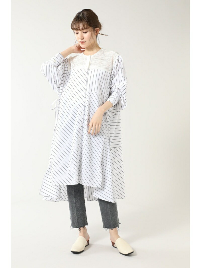 アウトレット送料無料 Sale 30 Off パネルレースヨークストライプシャツドレス Rose Bud ローズバッド ワンピース ワンピースその他 グリーン ホワイト Rba E 送料無料 Fashion 売れ筋 Www Leones Gov Ar