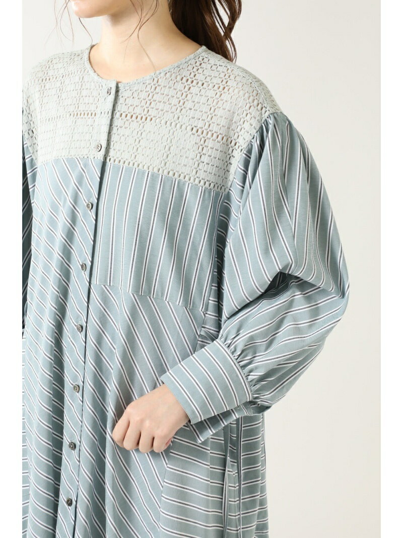 アウトレット送料無料 Sale 30 Off パネルレースヨークストライプシャツドレス Rose Bud ローズバッド ワンピース ワンピースその他 グリーン ホワイト Rba E 送料無料 Fashion 売れ筋 Www Leones Gov Ar