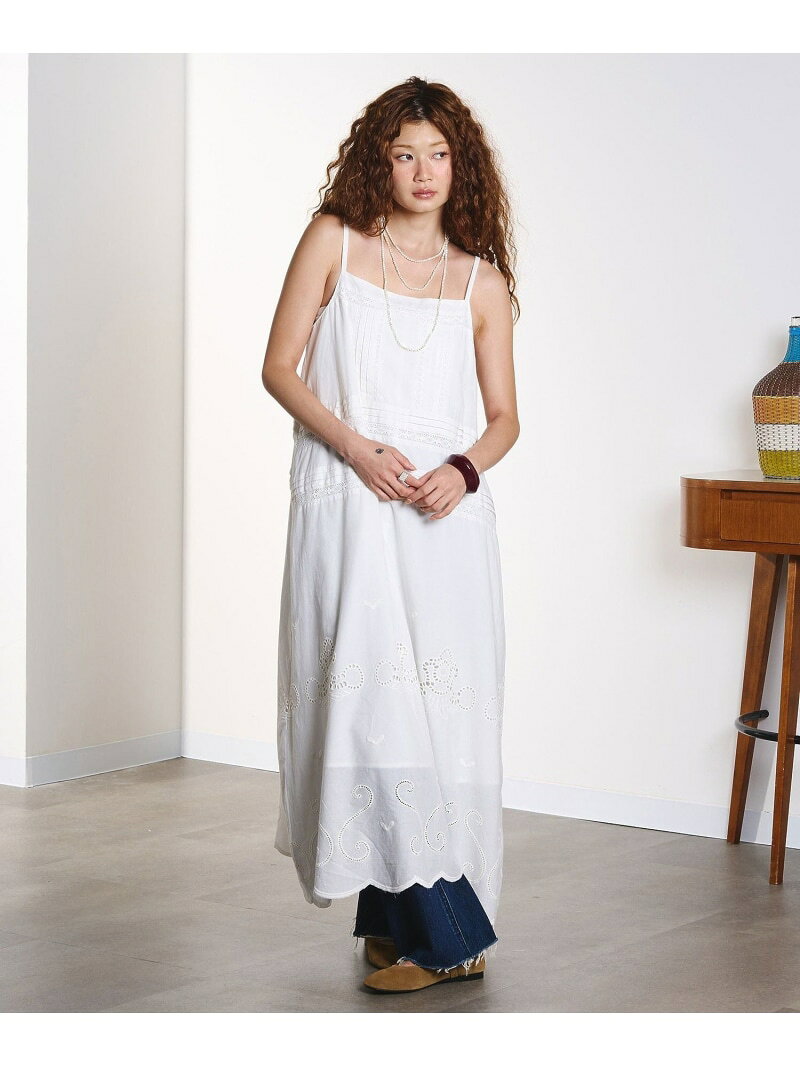 HLAADA for ROSEBUD/SCHIFFLI CAMI DRESS ROSE BUD ローズバッド ワンピース・ドレス ワンピース ブラック ホワイト