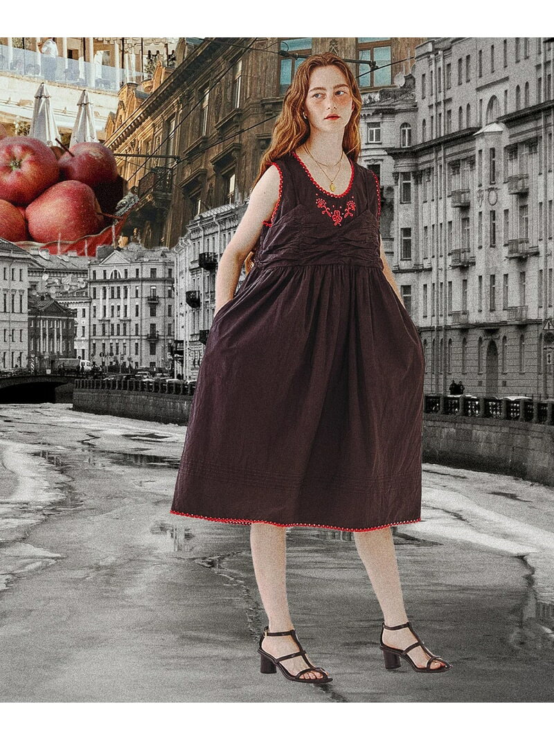 INDIA IS BEAUTIFUL & ROSE BUD/Black Dress ROSE BUD ローズバッド ワンピース・ドレス ワンピース ブラック