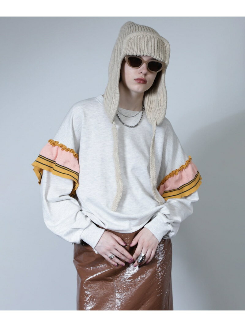 【SALE／50%OFF】フリルドッキングプルオーバー ROSE BUD ローズバッド トップス カットソー・Tシャツ ホワイト【RBA_E】【送料無料】[Rakuten Fashion]