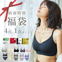 選べるシートマスクつき! 脇高ノンワイヤーブラ&ナイトブラ+シートマスク30枚入り 特別福袋 ノンワイヤーブラジャー ショーツ セット 4点 レディース 盛れる...