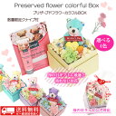 母の日 ギフト 花 プレゼント 《送料無料》『カラフルベアフラワーボックス』 誕生日 発表会 プレゼント ギフト プリザーブドフラワー 花