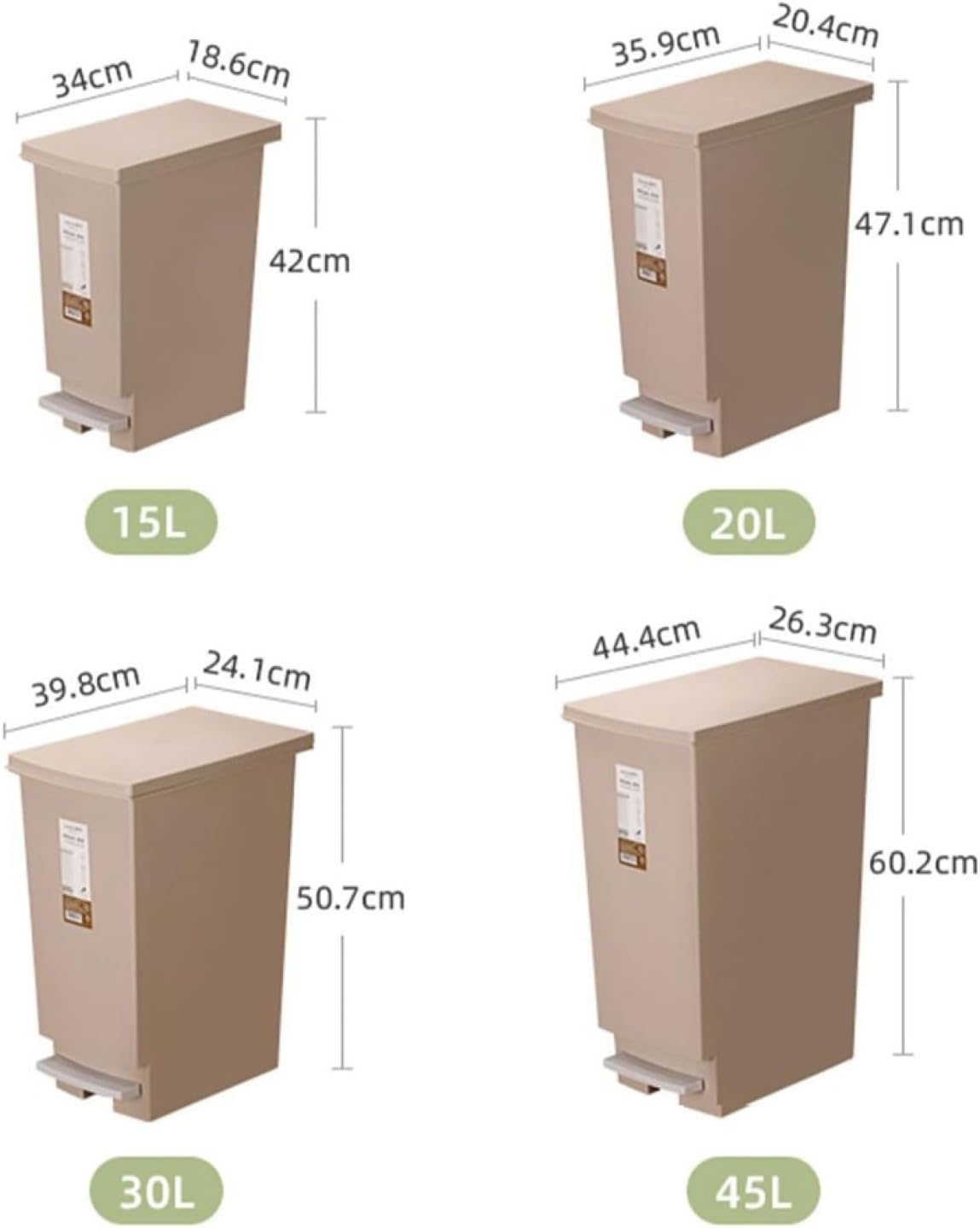 ゴミ箱 ふた付き 45L ダストボックス 角型 ペダル式 ごみ箱 スリム おしゃれ 抗菌 消臭 密閉 音無し 部屋 キッチン リビングルーム トイレ 浴室 オフィス用 プラスチック ブルー