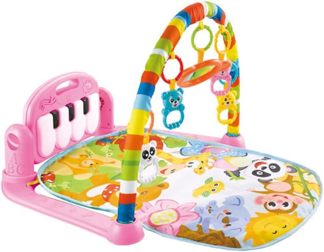 ベビージム 63*75*50cmプレイマット ベビーおもちゃ 新生児 プレイジム 赤ちゃん おもちゃ付き 音が鳴るピアノ ベビージムマット 知育おもちゃ 出産準備 室内遊具 知育玩具 洗濯可能 ベビー