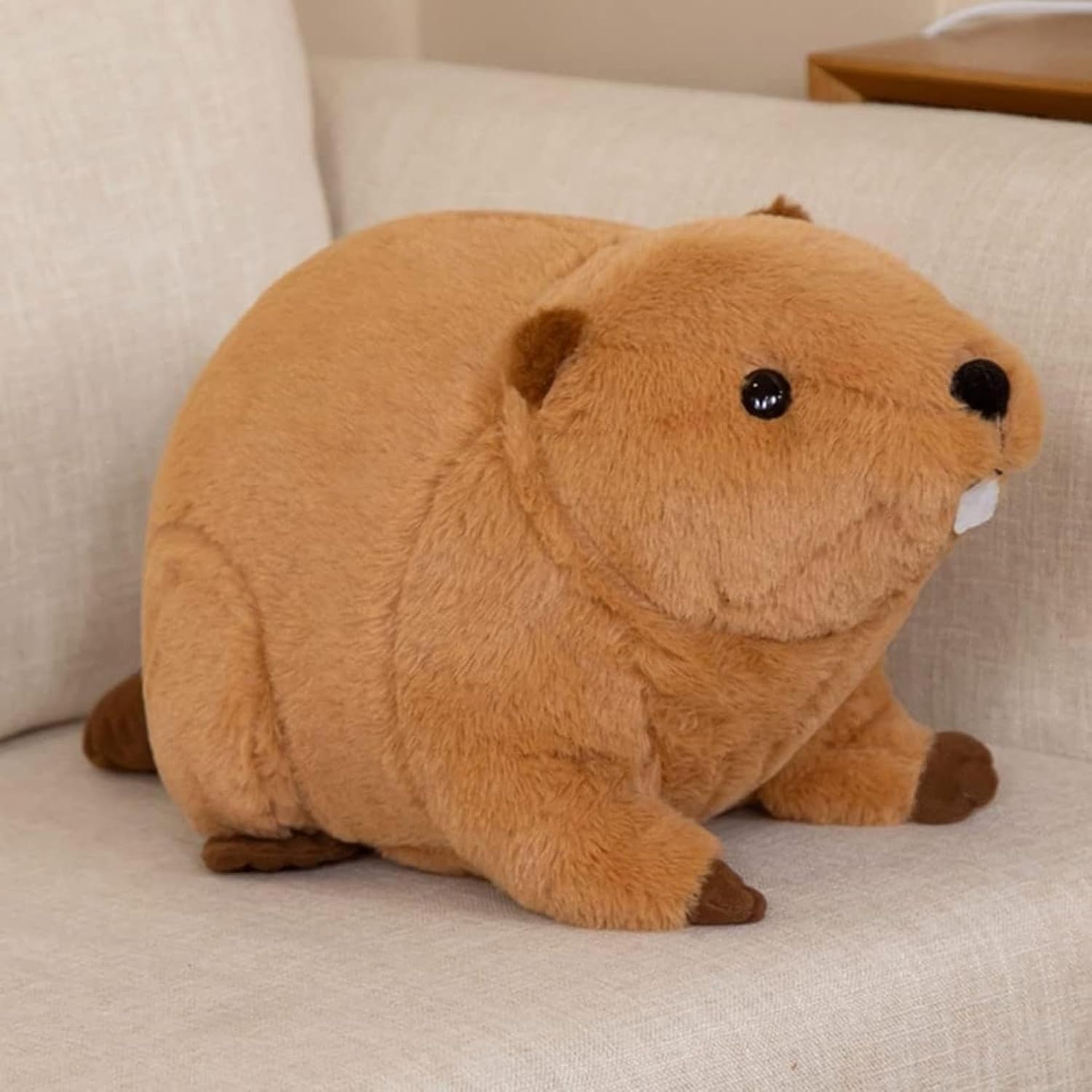 抱き枕 ビーバー 生々しい 本物そっくり もちもち ふわふわ 癒し系 ぬいぐるみ 抱き枕 キャラクター お誕生日 プレゼント 大きい 面白い リアル インテリア 縫い包み 腰枕 置物 ブラウン 店飾りのサムネイル