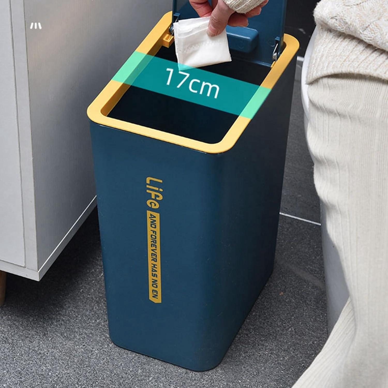 ゴミ箱 ふた付き 8L ダストボックス 角型 プッシュ式 ごみ箱 スリム おしゃれ 抗菌 消臭 密閉 音無し 部屋 キッチン リビングルーム トイレ 浴室 オフィス用 プラスチック