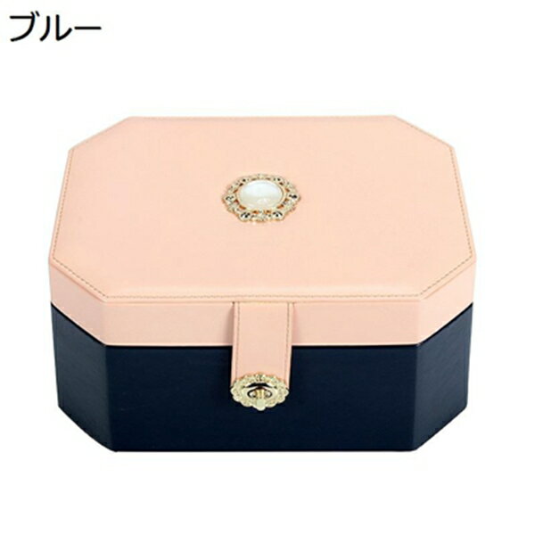 ジュエリーボックス ジュエリーケース 大容量 持ち運び 2層 かわいい ピアス ネックレス 指輪置き リング 宝石箱 小物入れ アクセサリーケース 防塵 プレゼント おしゃれ