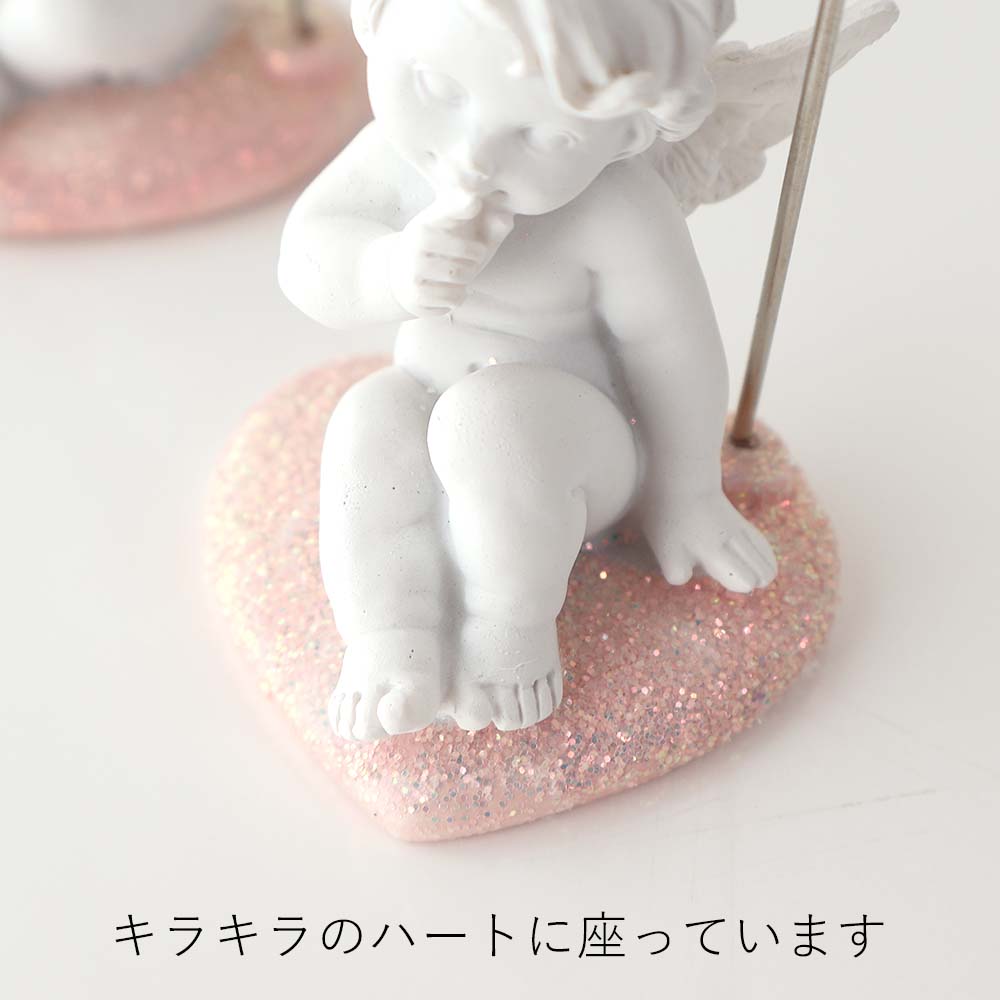 ハートクリップ 天使 エンゼル 4個セット エンジェル かわいい オブジェ 薔薇 雑貨 姫系 インテリア おしゃれ シャビー お洒落 プレゼント ギフトの商品画像 2