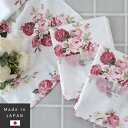 プレゼント フェイスタオル ミッシェル ローズ 日本製 薔薇 かわいい おしゃれ 上品 花柄 ガーゼ コットン100% パイル 綿
