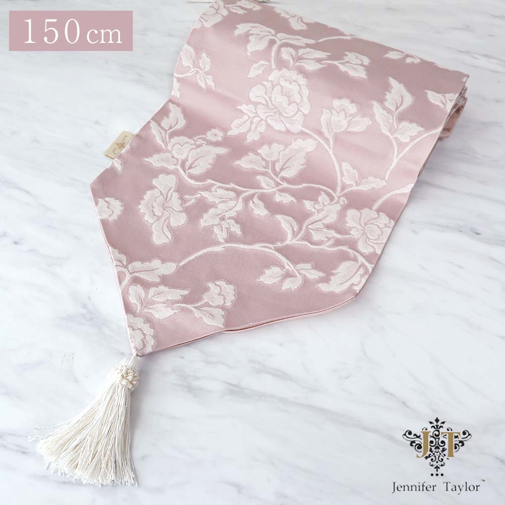 テーブルランナー テーブルセンター ジェニファーテイラーHeirloom ピンク 150cm 薔薇 雑貨 姫系 イン..