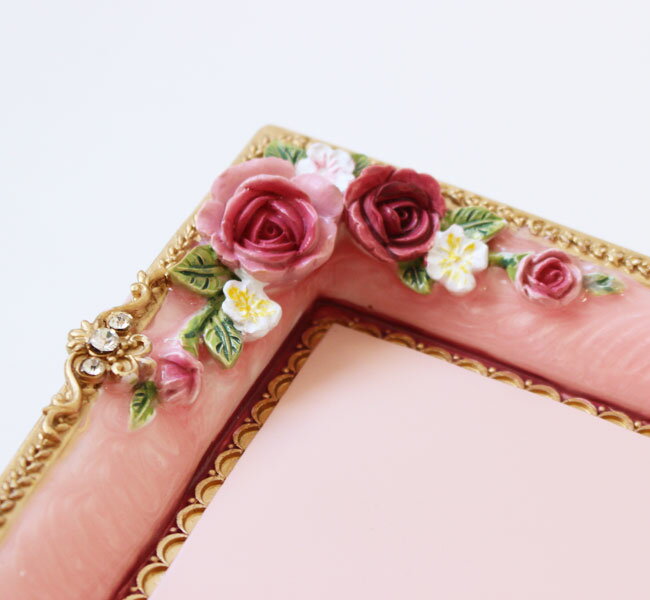 アクセサリー トレー ロイヤルローズ ピンク 薔薇雑貨 姫系 雑貨 トレイ 収納 小物入れ インテリア 整理 ペン メガネ