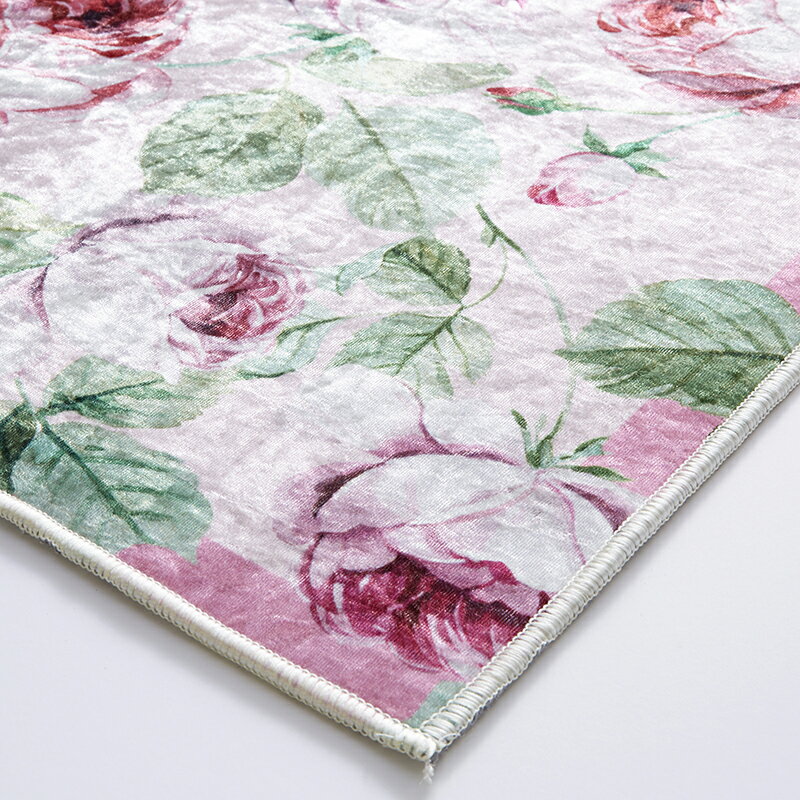 ロングマットL 50×180cm キッチンマット 室内 薔薇 ローズ マット インテリアマッ...