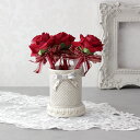 ペンスタンド 薔薇 雑貨 シルバーリボン ペン 立て ブラシ アンティーク スタンド シャビー クラシック 机上 カトラリー 収納
