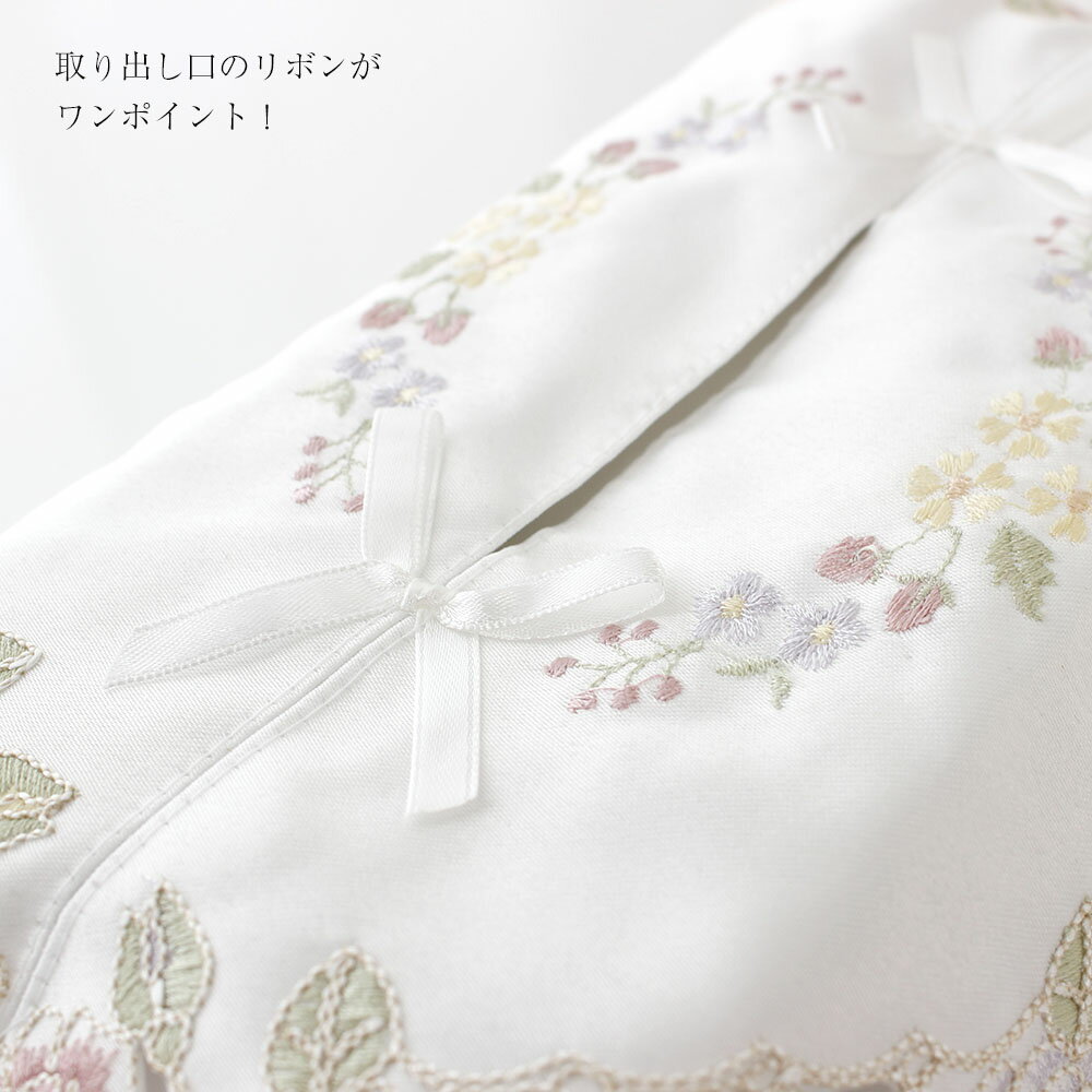 ティッシュカバー レース 刺繍 おしゃれ 薔薇...の紹介画像3