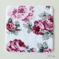 タオルハンカチ薔薇柄/日本製メール便可薔薇雑貨姫系雑貨花柄ピンクかわいい