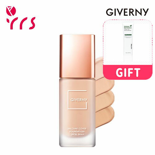 [GIVERNY ジヴェルニ] 密着カバーファンデーション リキッドファンデーション / Milchak Cover Foundation - 30ml (SPF30 PA++) / 全4色 / 化粧下地 / カバー力 / メイクアップ / 韓国コスメ