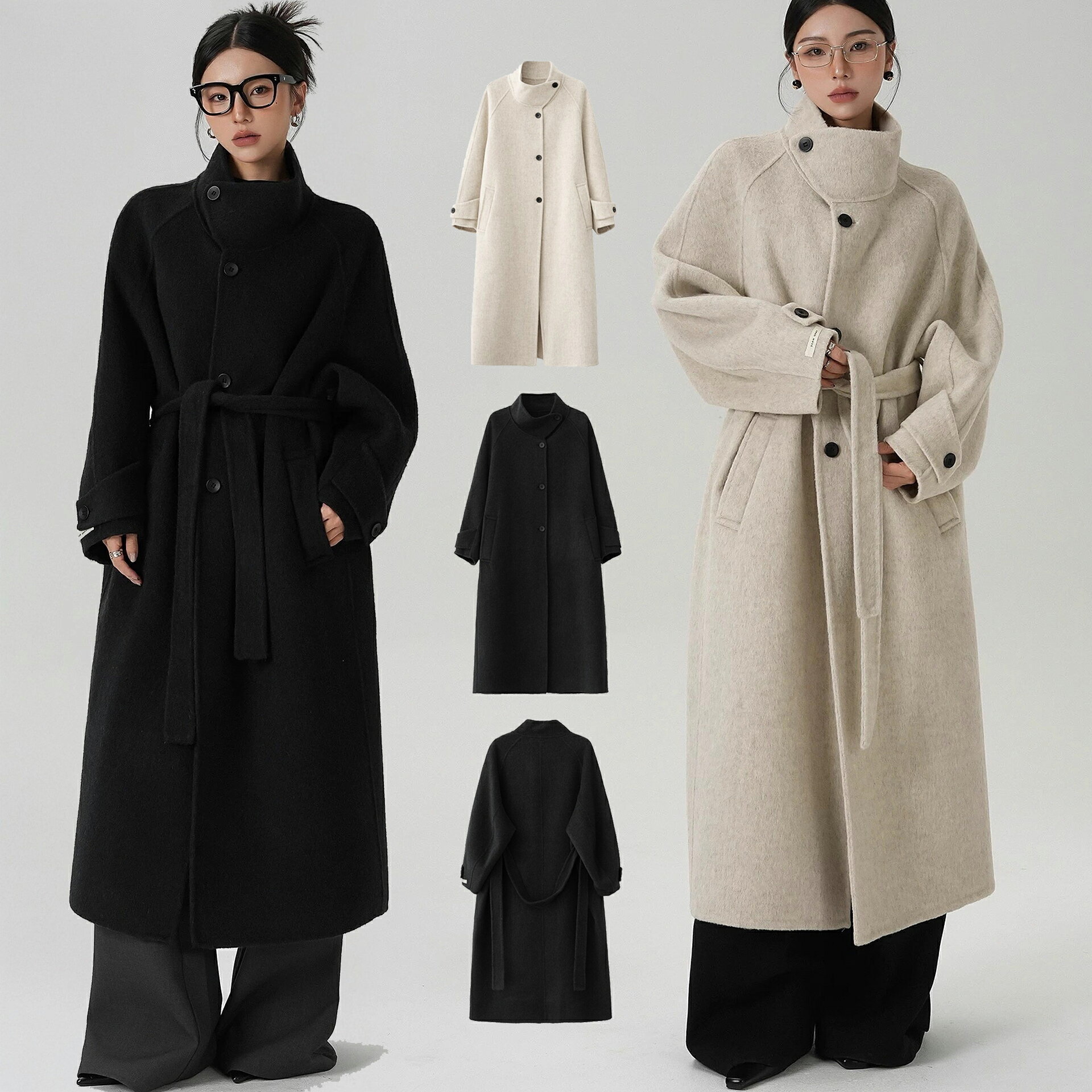 ZARA｜ザラ ダブルフェイスウールブレンドチェスターコート ロング丈 
