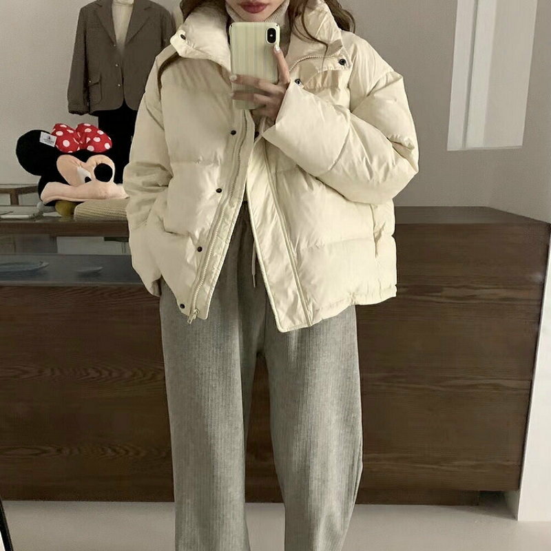 65％ダウンジャケット ダウンコート 秋冬 ショット丈　コットンジャケット レディース 冬　韓国ファション　アウター　防寒コート