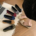 リボンがかわいいローヒールパンプス つま先リボン 痛くない 走れる ぺたんこ ペッタンコ ローファー スリッポン パンプス 痛くない ラウンドトゥ