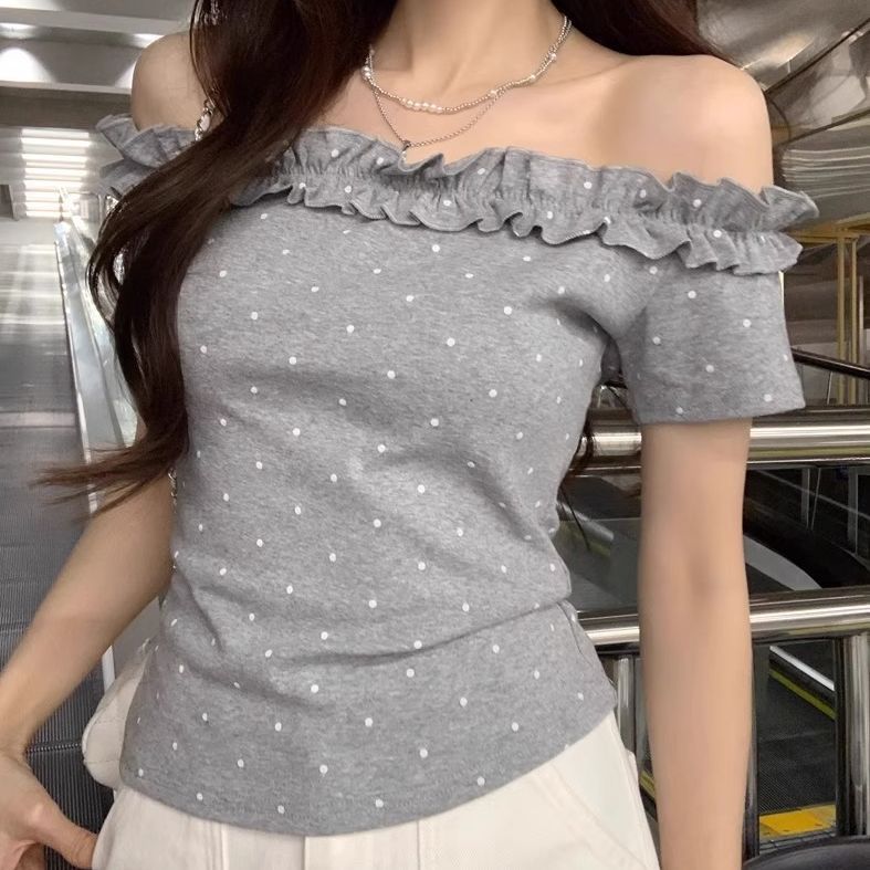 オフショルダー tシャツ ボートネック カットソー 半袖 tシャツ レディース トッド...