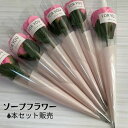 母の日 ギフト 1輪 1本 ギフト プレゼント ソープフラワー 花束贈呈 卒業 卒園 卒団 発表会 お礼 母の日 ホワイトデー 赤 6本 バレンタイン