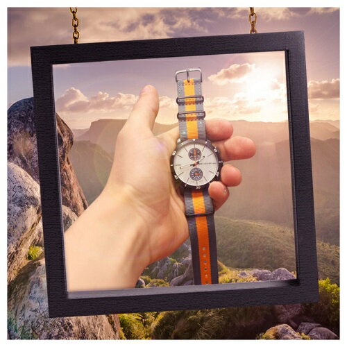 ボッカダーモ イタリア 腕時計 メンズ ブランド シルバー 軽量 クロノグラフ アナログ ビジネス ナイロンベルト 生活防水 42.5mm 男性 Boccadamo NV017ギフト プレゼント 父の日 誕生日 記念日 夫 彼氏 父 祖父【メーカー2年保証】