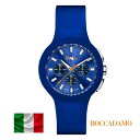 ボッカダーモ イタリア 腕時計 メンズ ブランド おしゃれ クロノグラフ ブルー シリコンベルト 防水 41mm 男女兼用 男性 女性 記念日 誕生日 父の日 ...