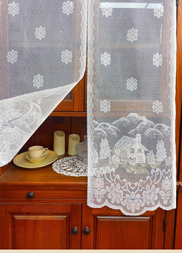 のれん80cm幅X140cm丈　目隠し レースカーテン、 おしゃれ