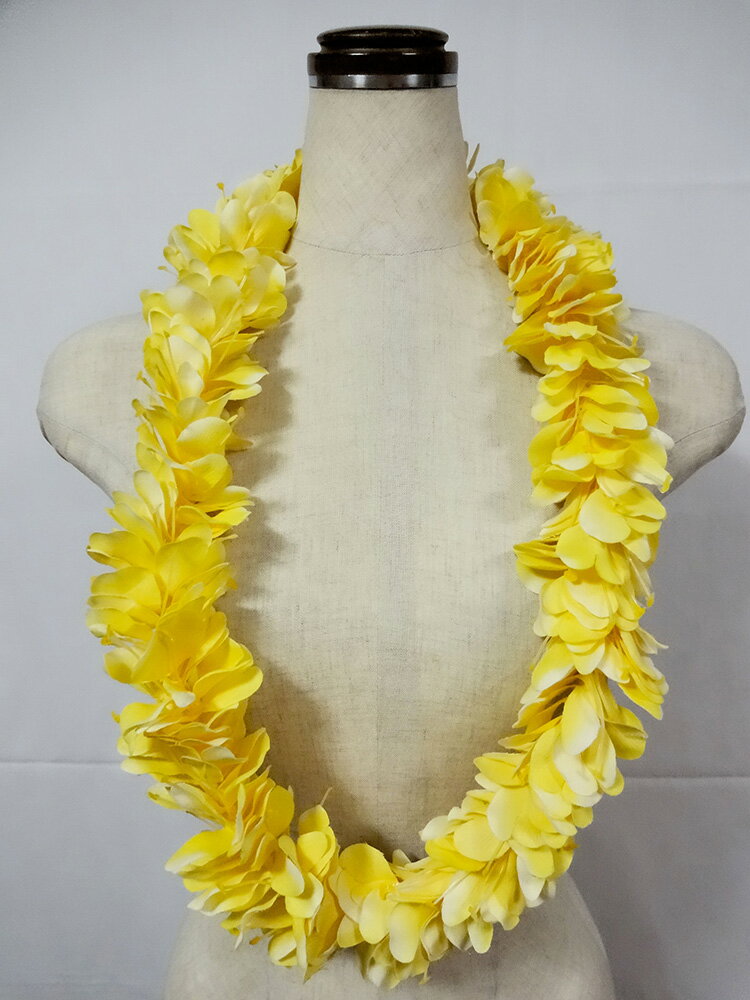 フラダンス衣裳 フラダンス レイ カヒリ ジンジャー ショートレイ 型番 10100908 (105cm) イエロー yellow