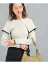 【SALE/50%OFF】2wayネックバイカラーケープニット URBAN RESEARCH ROSSO アーバンリサーチロッソ トップス ニット ホワイト ベ...