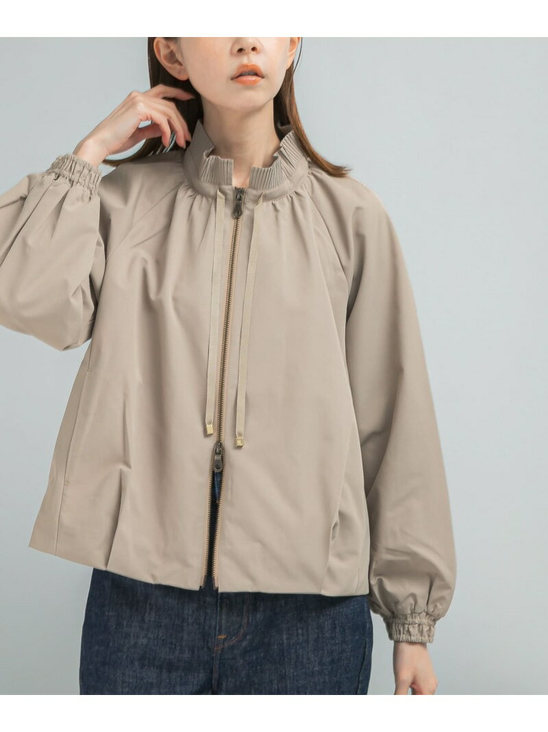 MARILYN MOON pleats twill blouson URBAN RESEARCH ROSSO アーバンリサーチロッソ ジャケット・アウター ブルゾン・ジャンパー ベージュ ブラック【送料無料】[Rakuten Fashion]