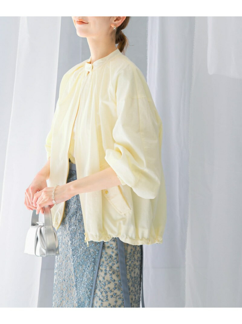 【SALE／50%OFF】ギャザーボリュームブルゾン URBAN RESEARCH ROSSO アーバンリサーチロッソ ジャケット・アウター ブルゾン・ジャンパー ホワイト ブラック カーキグリーン【RBA_E】【送料無料】[Rakuten Fashion]