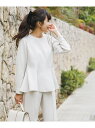 【SALE/40%OFF】F by ROSSO ペプラムブラウス+テーパードパンツ URBAN RESEARCH ROSSO アーバンリサーチロッソ スーツ・フ...