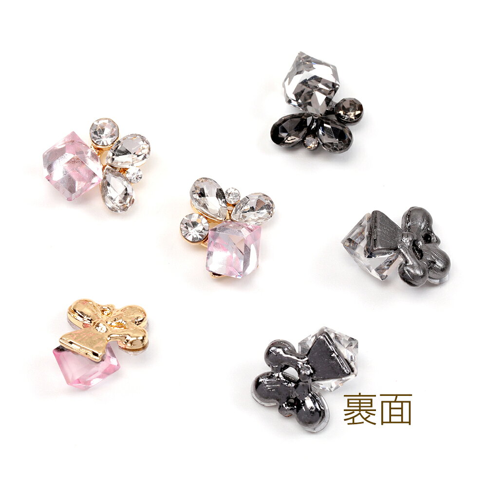 ROSSO小倉 楽天市場店のフラワービジューパーツ ジュエリービジューパーツ 貼付けパーツ フラワーカボション デコパーツ (4ヶ入り)｜アングル3