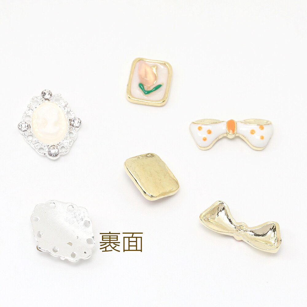 ネイルパーツ メタルネイルパーツ カメオ チューリップ リボンの商品画像 3