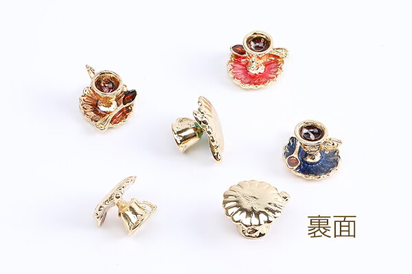 エポチャーム コーヒーカップ 10×13mm ゴールド（4ヶ） rosso01-10023427 ROSSO小倉 楽天市場店 サンプル画像3