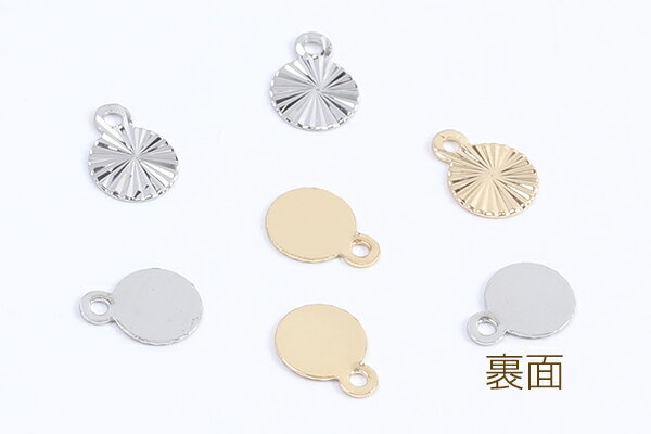 メタルチャーム ラウンド カン付き 6×8mm（10ヶ）